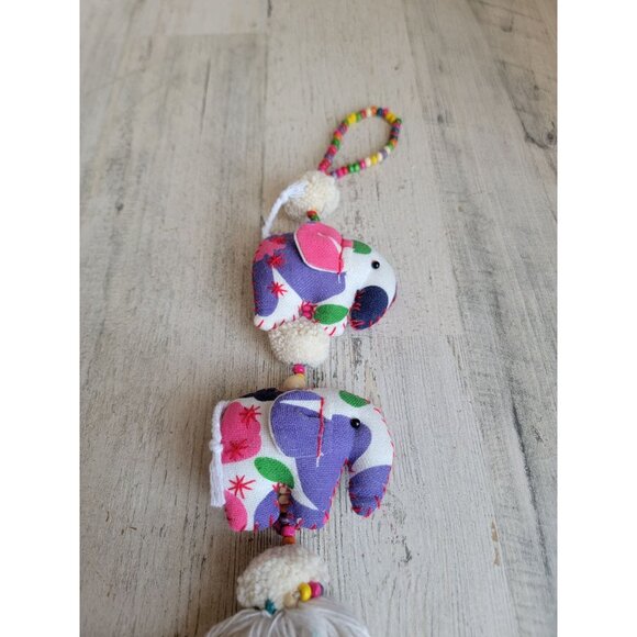 Plush unique elephant hanging ornament rainbow home decor - Picture 5 of 7